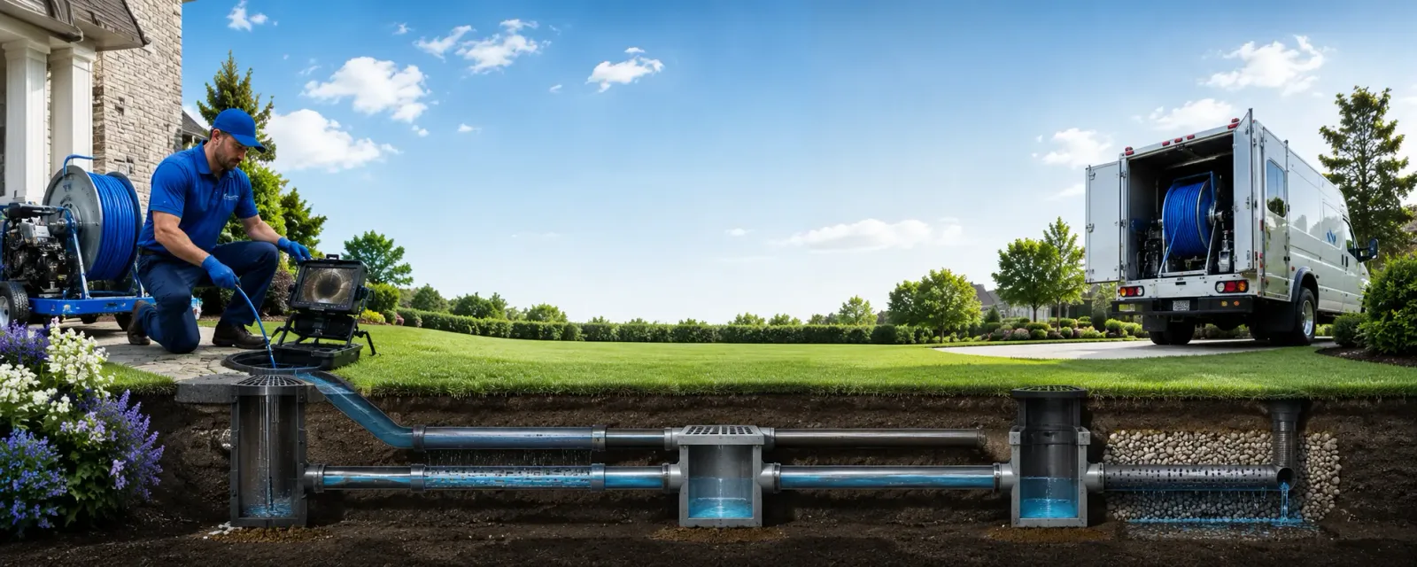 Outdoor drain cleaning information for Sondheimer, LA